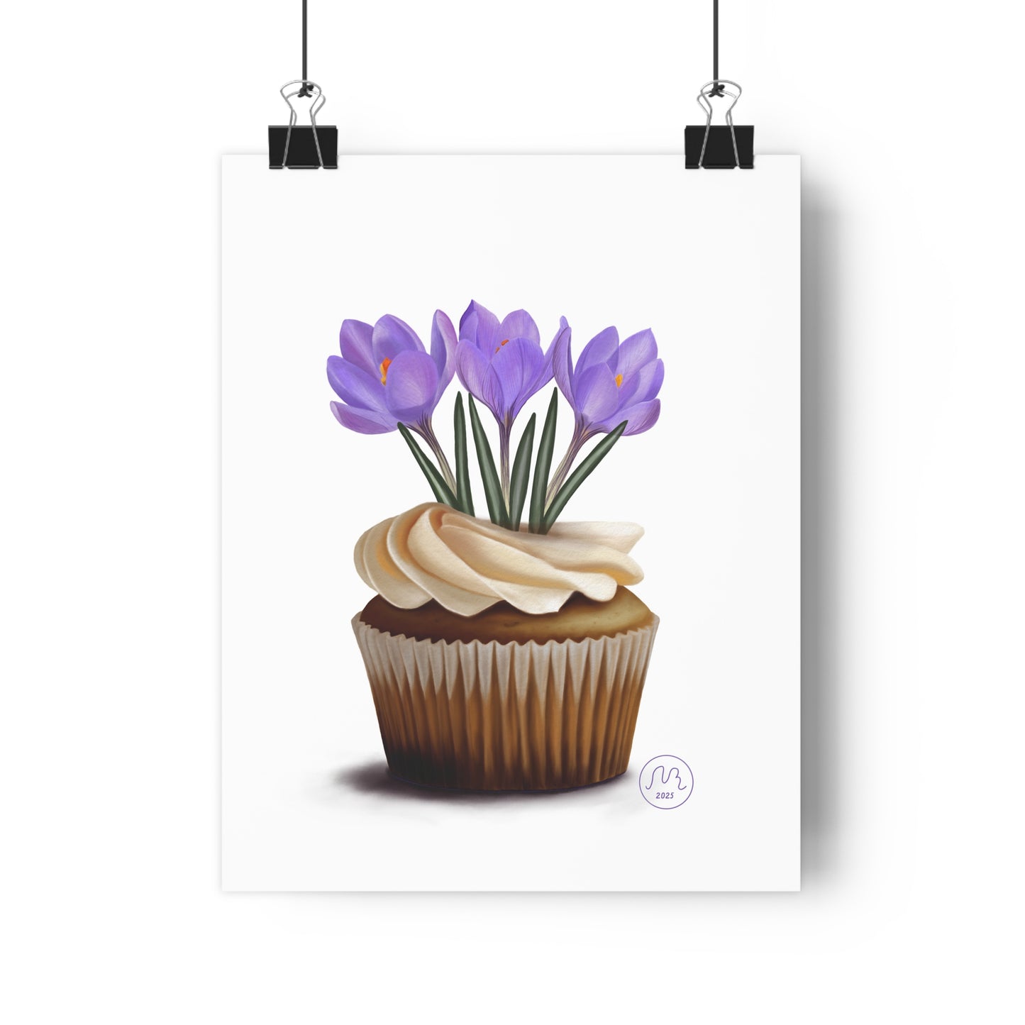 Crocus Cupcake Art Print