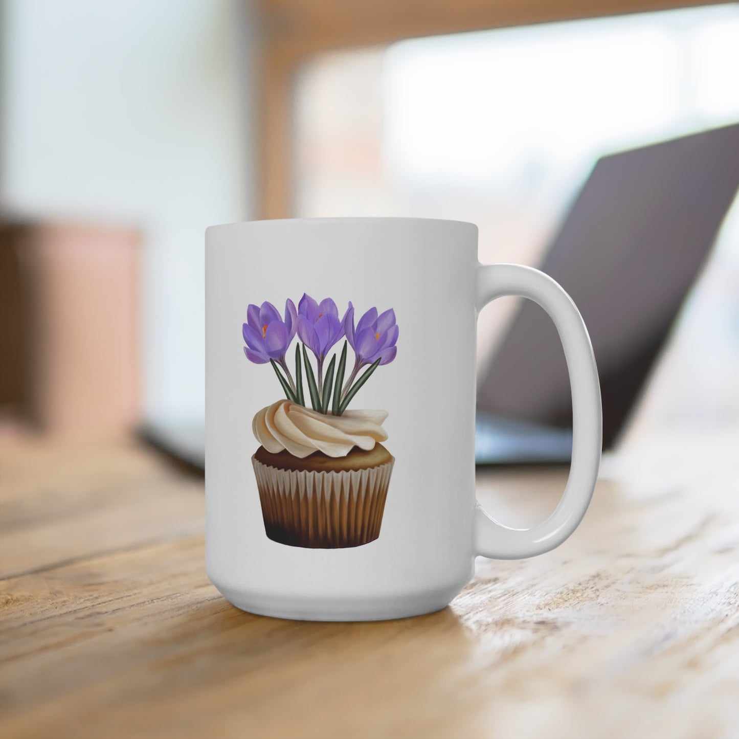 Crocus Cupcake Ceramic Mug