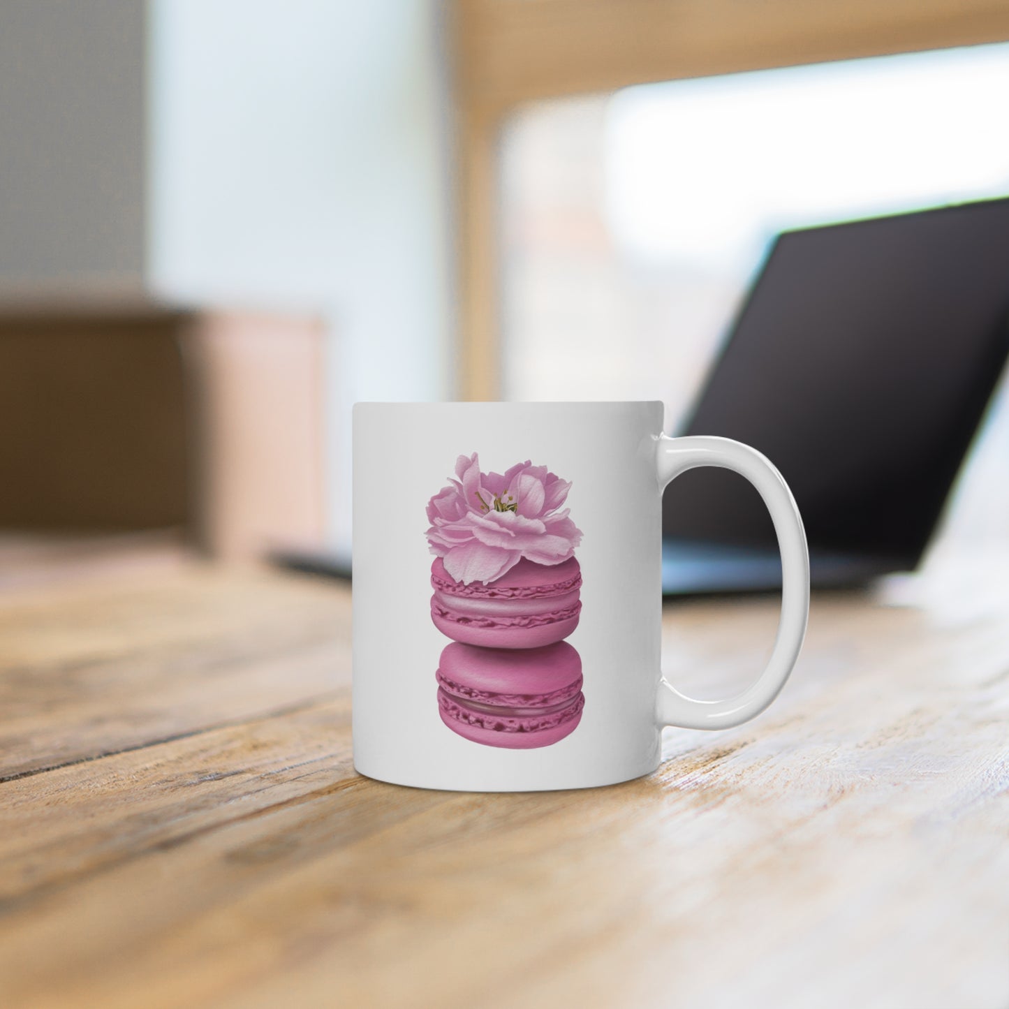 Cherry Blossom Macarons Ceramic Mug