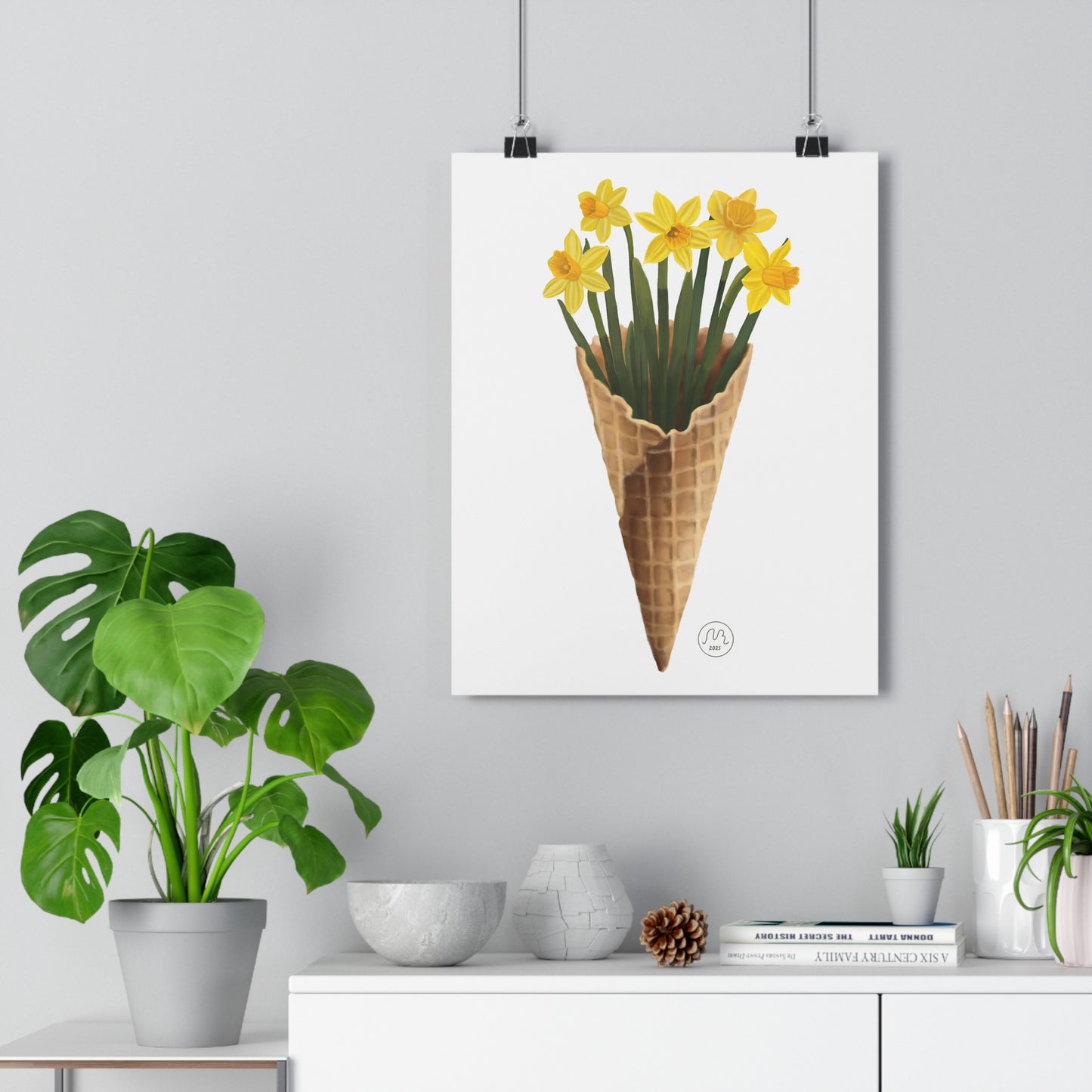 Daffodil Ice Cream Art Print