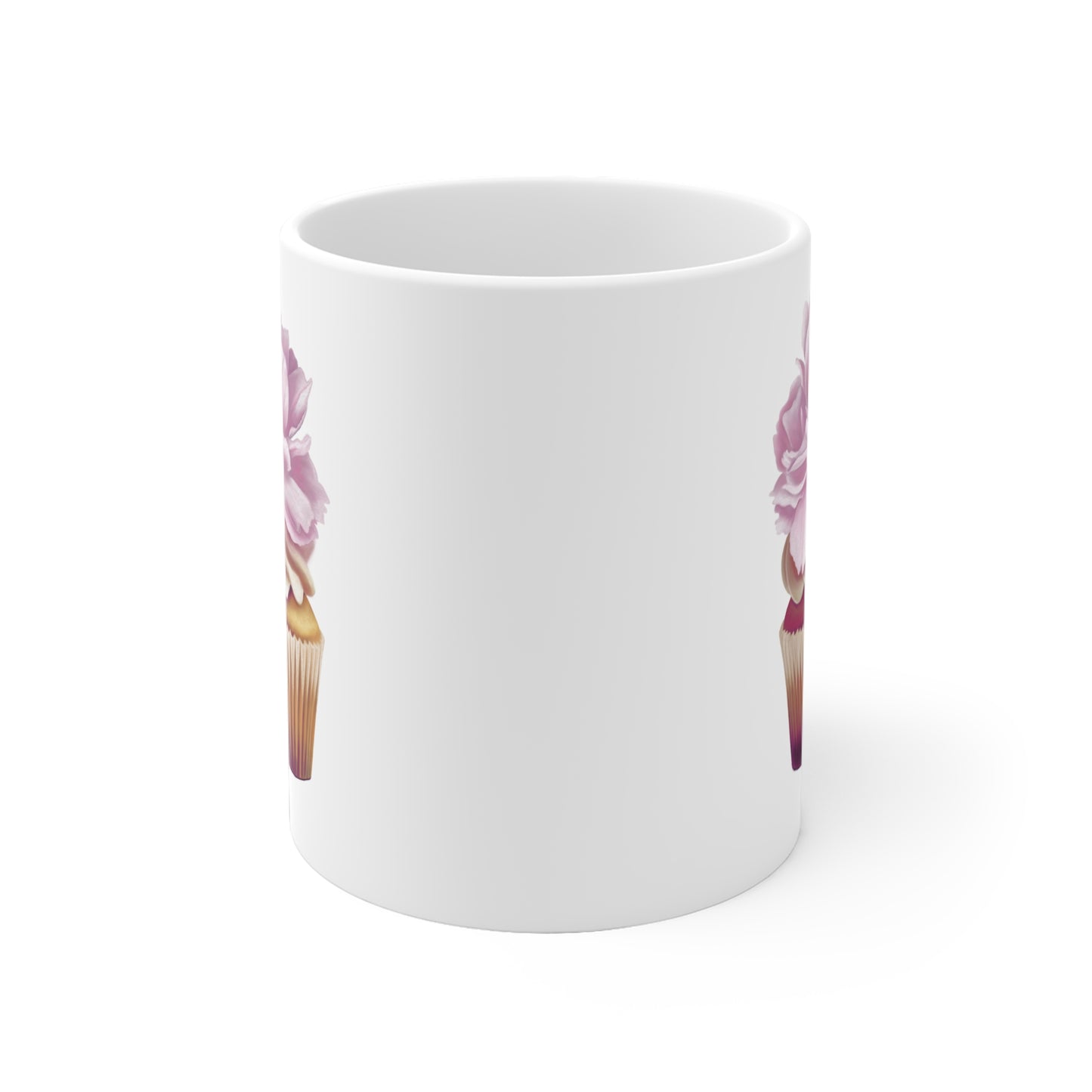 Cherry Blossom Cupcake Ceramic Mug
