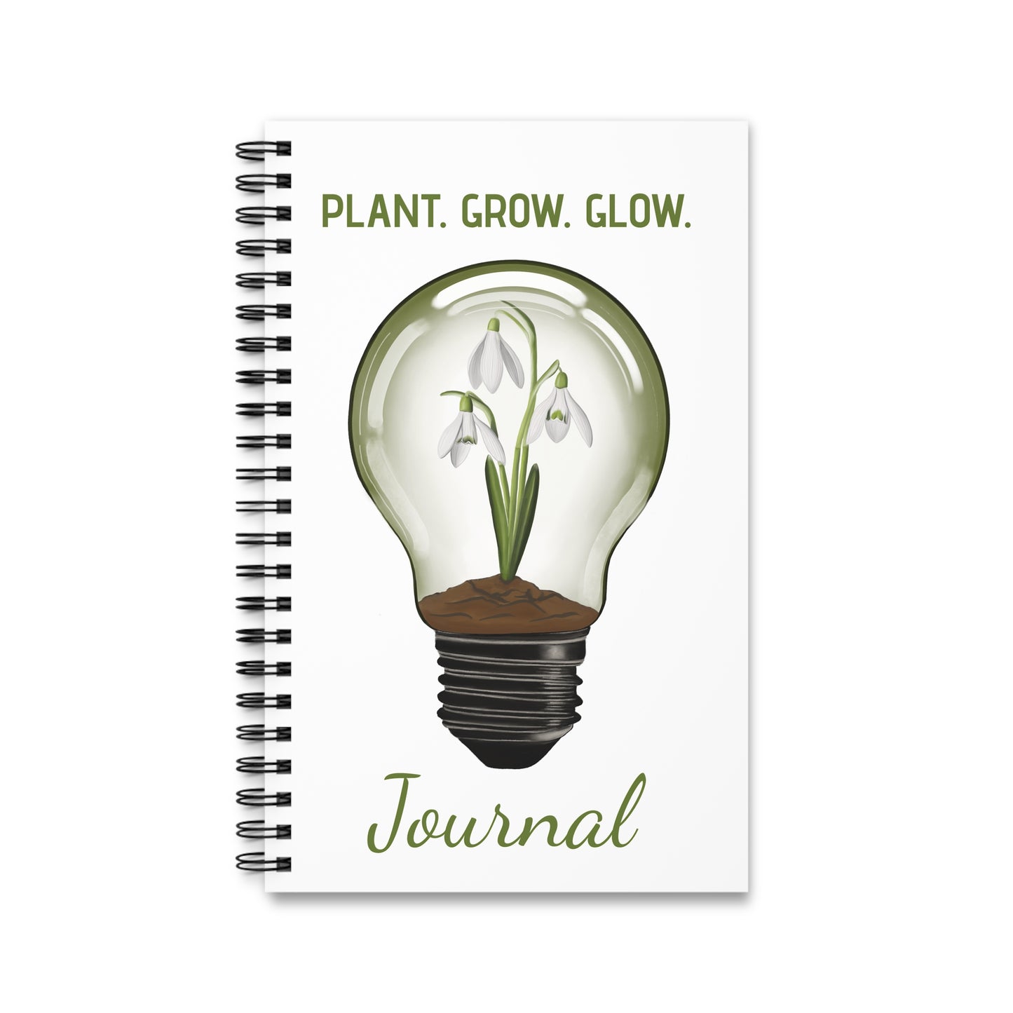 Snowdrop Lightbulb Spiral Journal