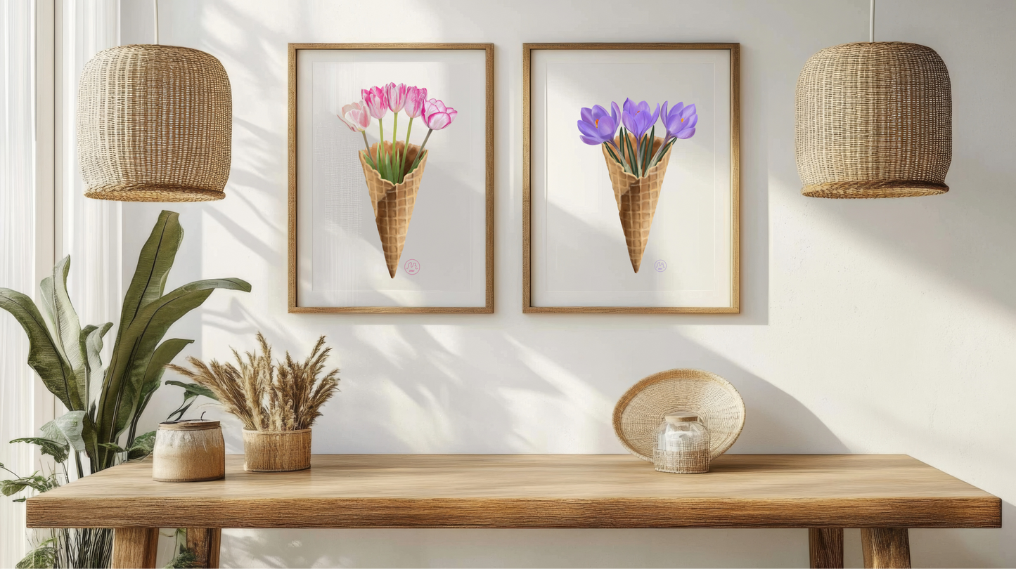 Tulip Ice Cream Art Print