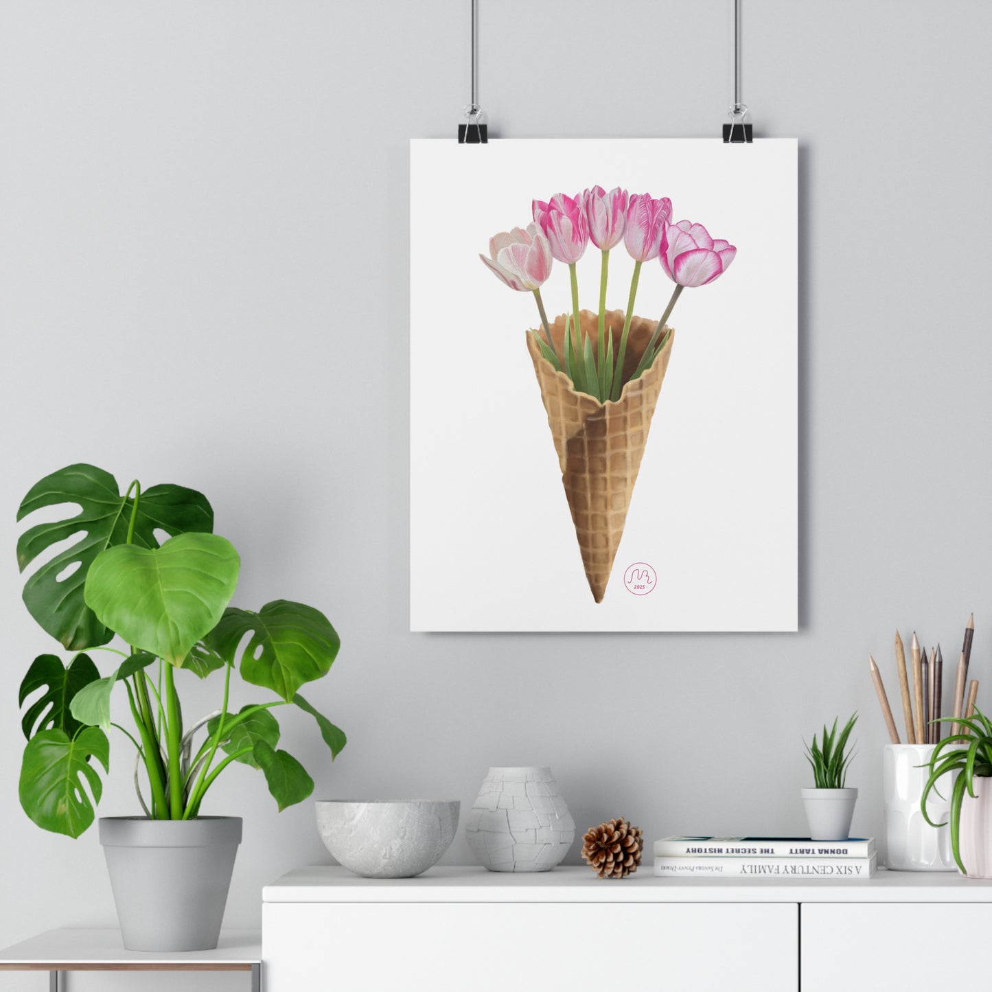 Tulip Ice Cream Art Print
