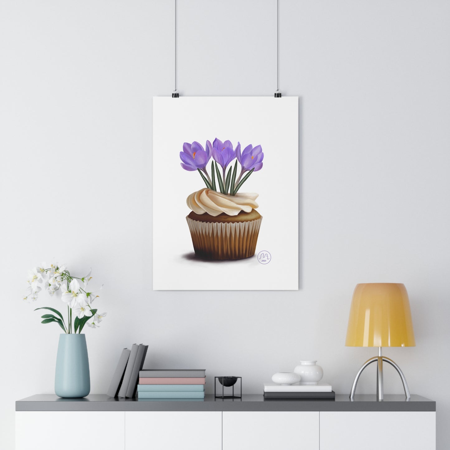 Crocus Cupcake Art Print
