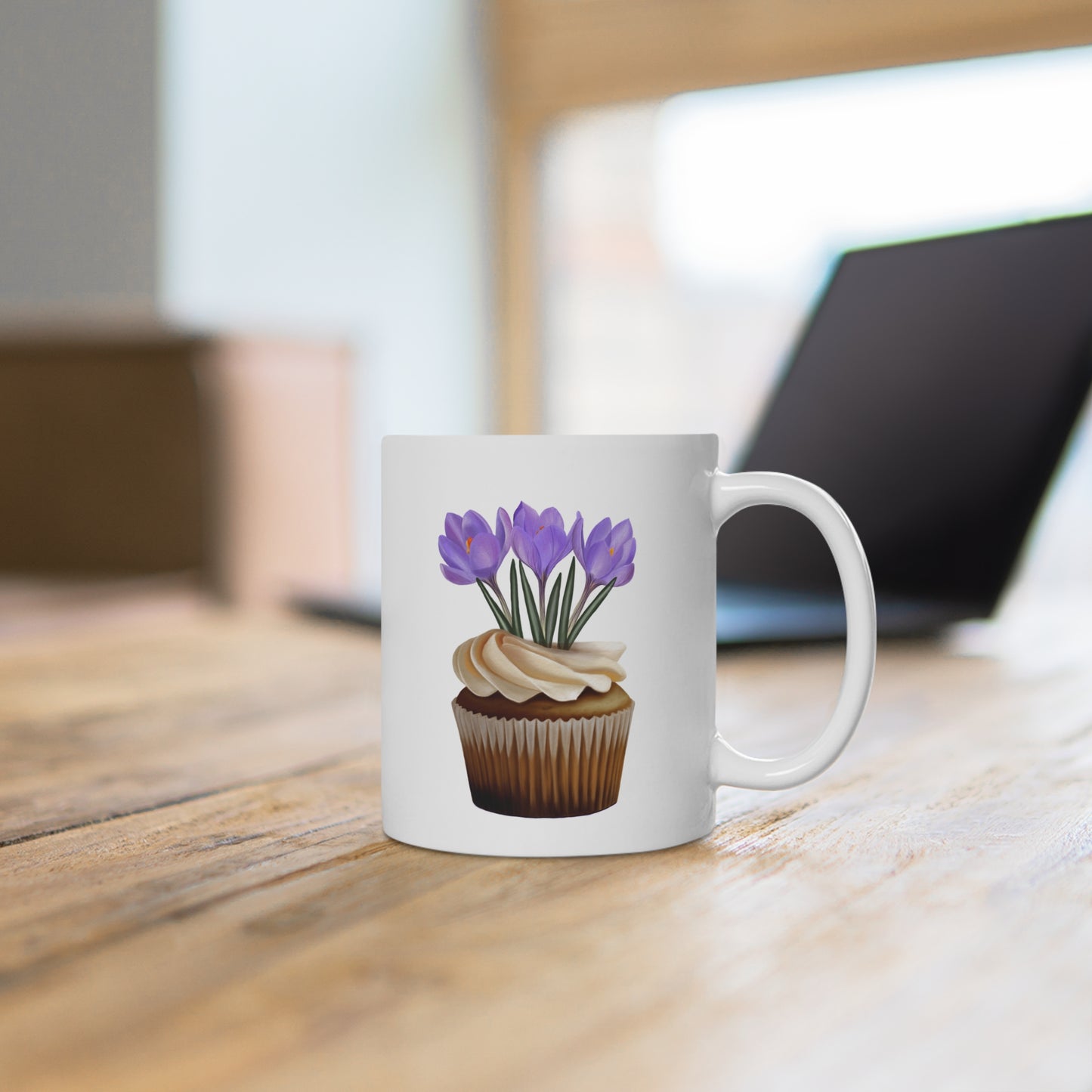 Crocus Cupcake Ceramic Mug