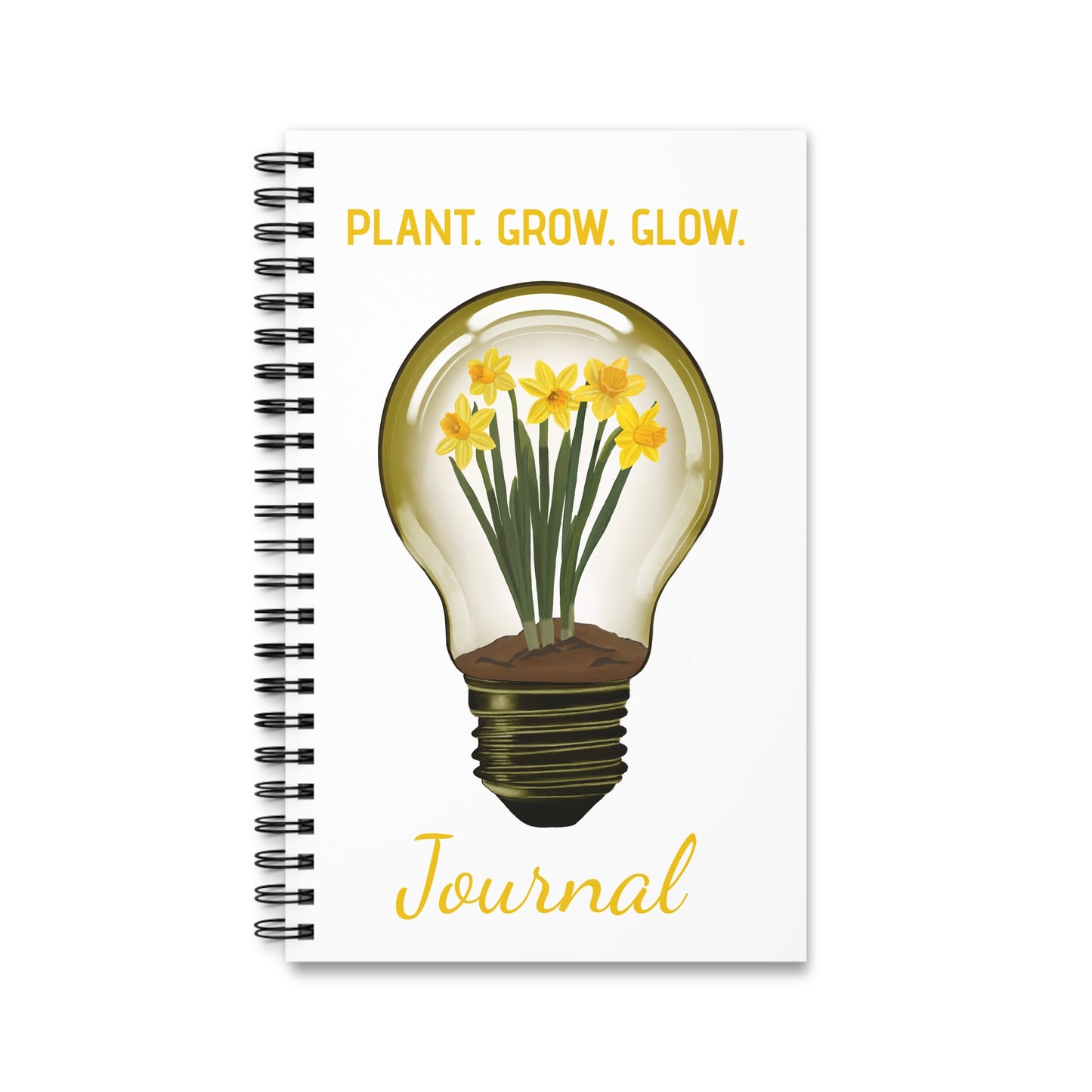 Daffodil Lightbulb Spiral Journal