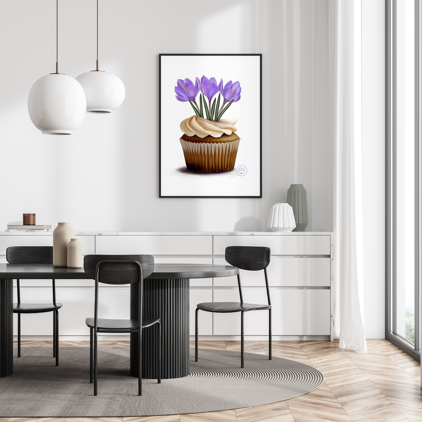 Crocus Cupcake Art Print