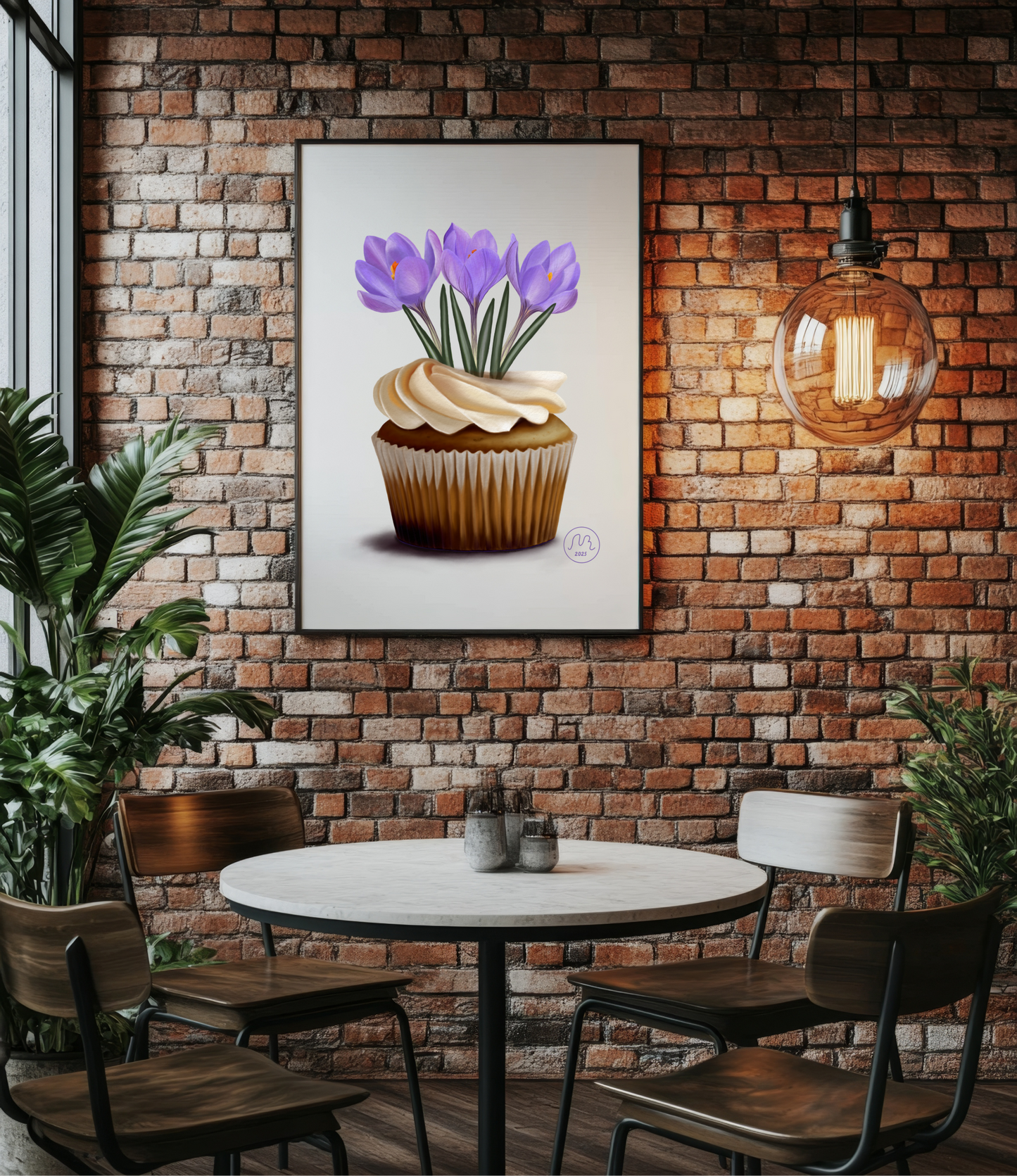 Crocus Cupcake Art Print