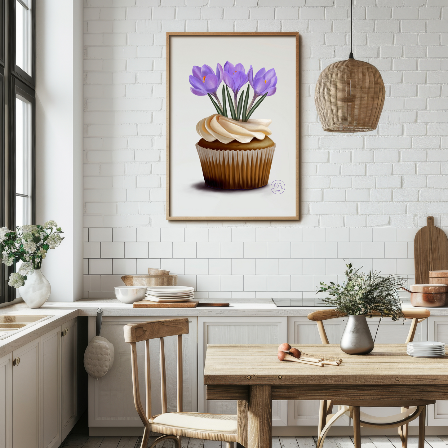 Crocus Cupcake Art Print