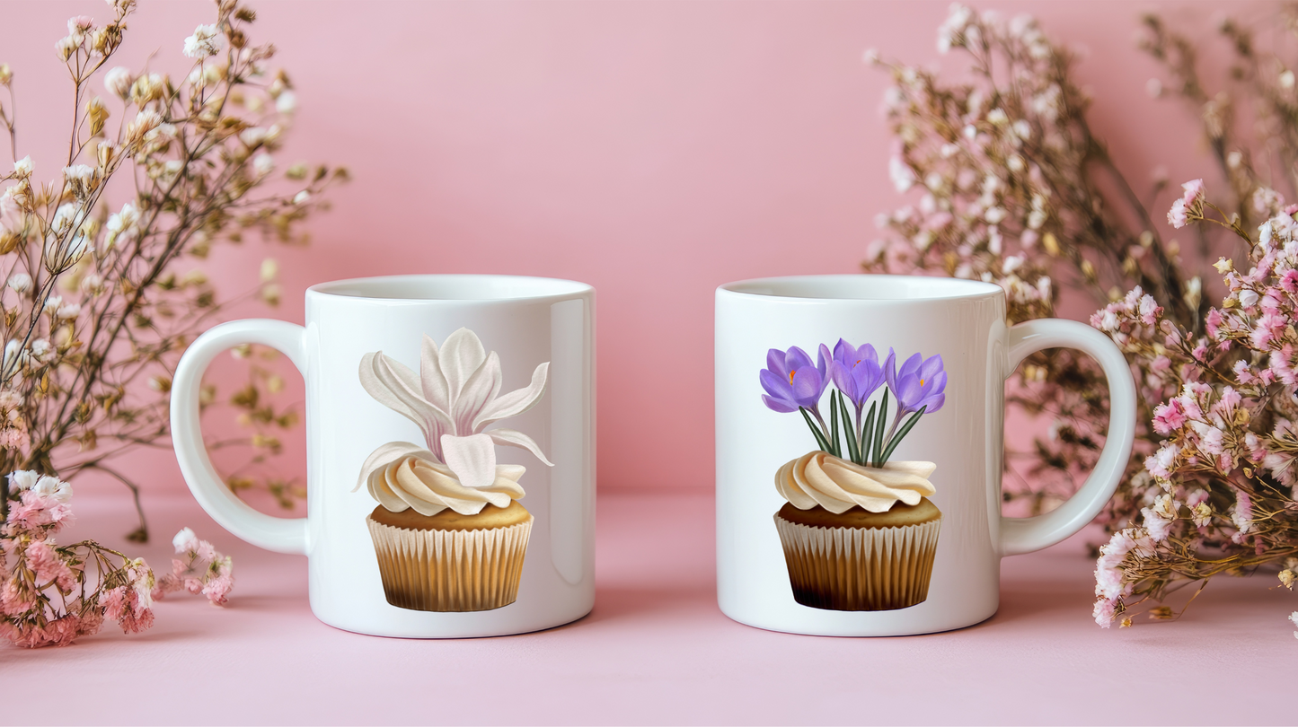 Crocus Cupcake Ceramic Mug