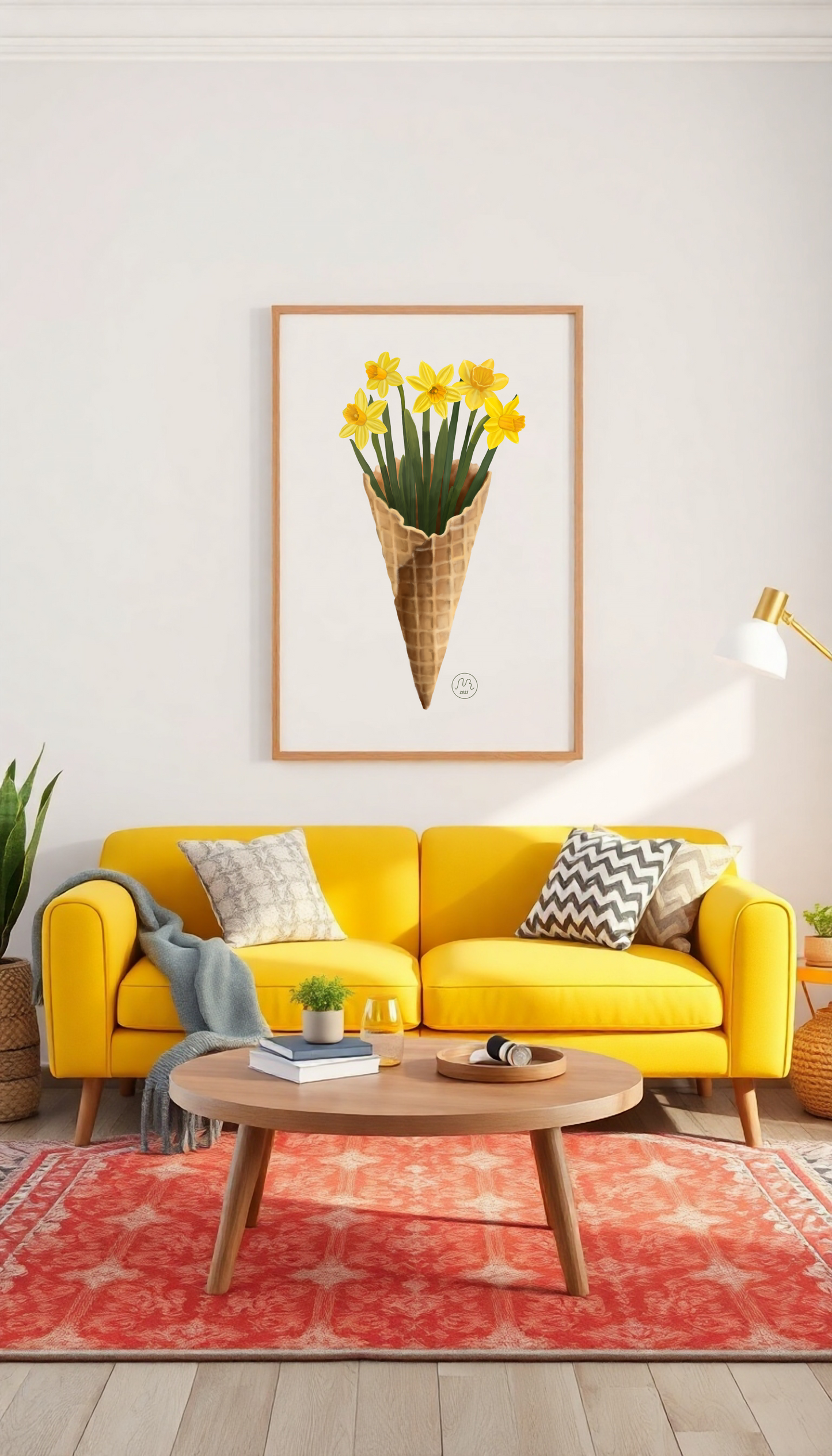 Daffodil Ice Cream Art Print
