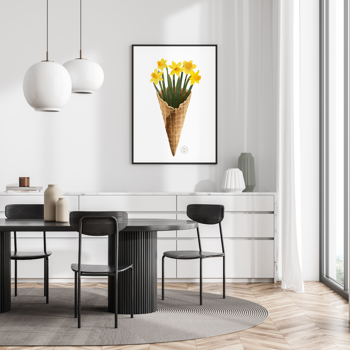 Daffodil Ice Cream Art Print