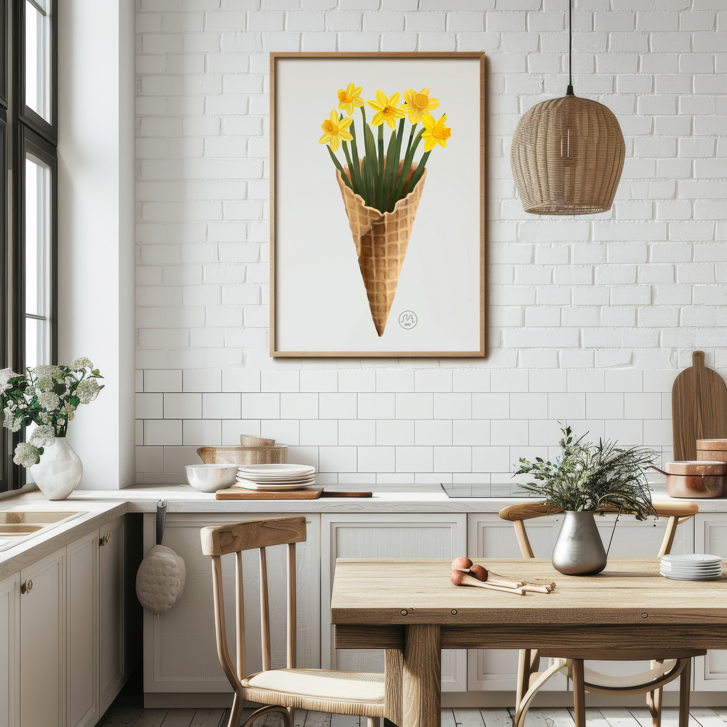 Daffodil Ice Cream Art Print