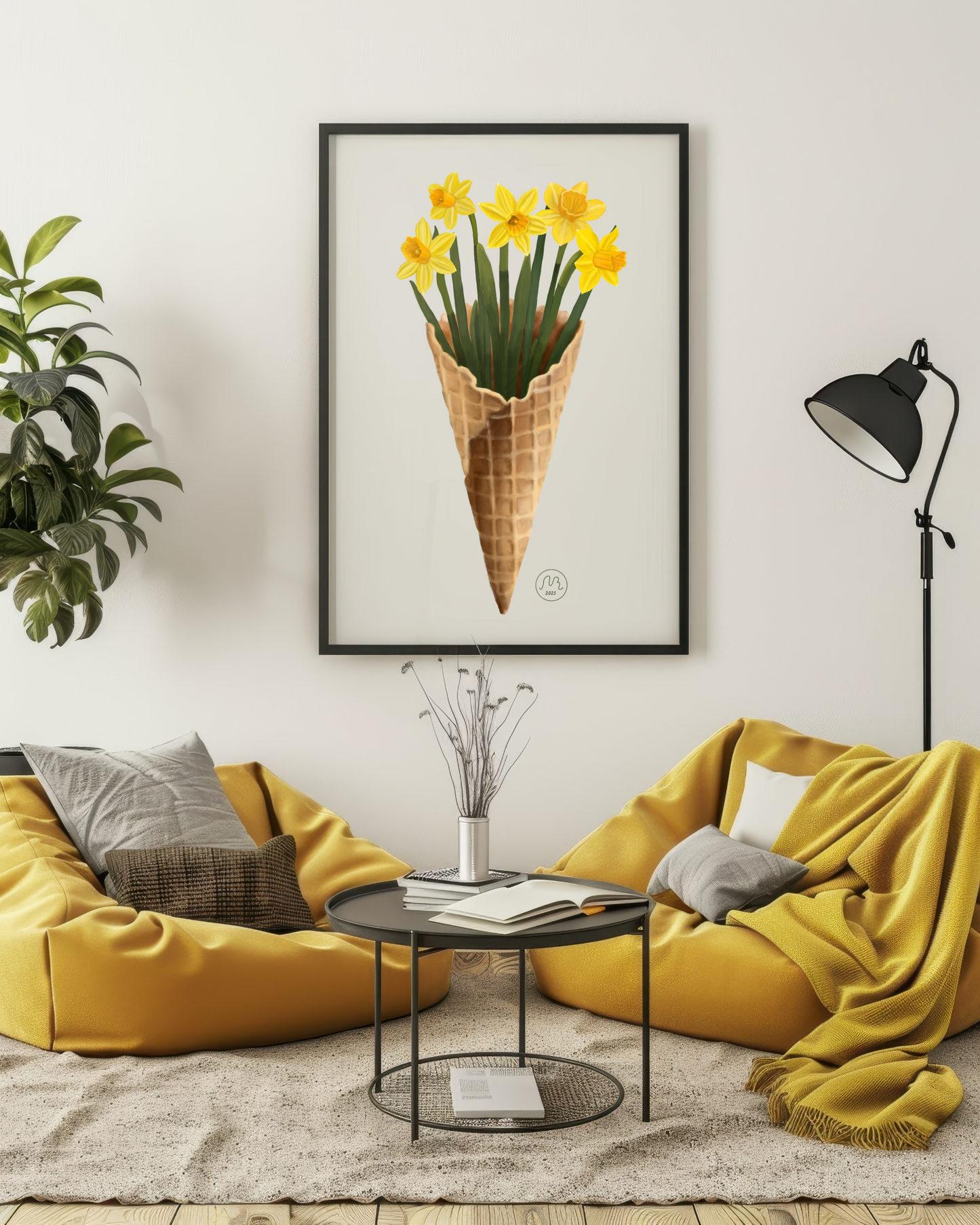 Daffodil Ice Cream Art Print