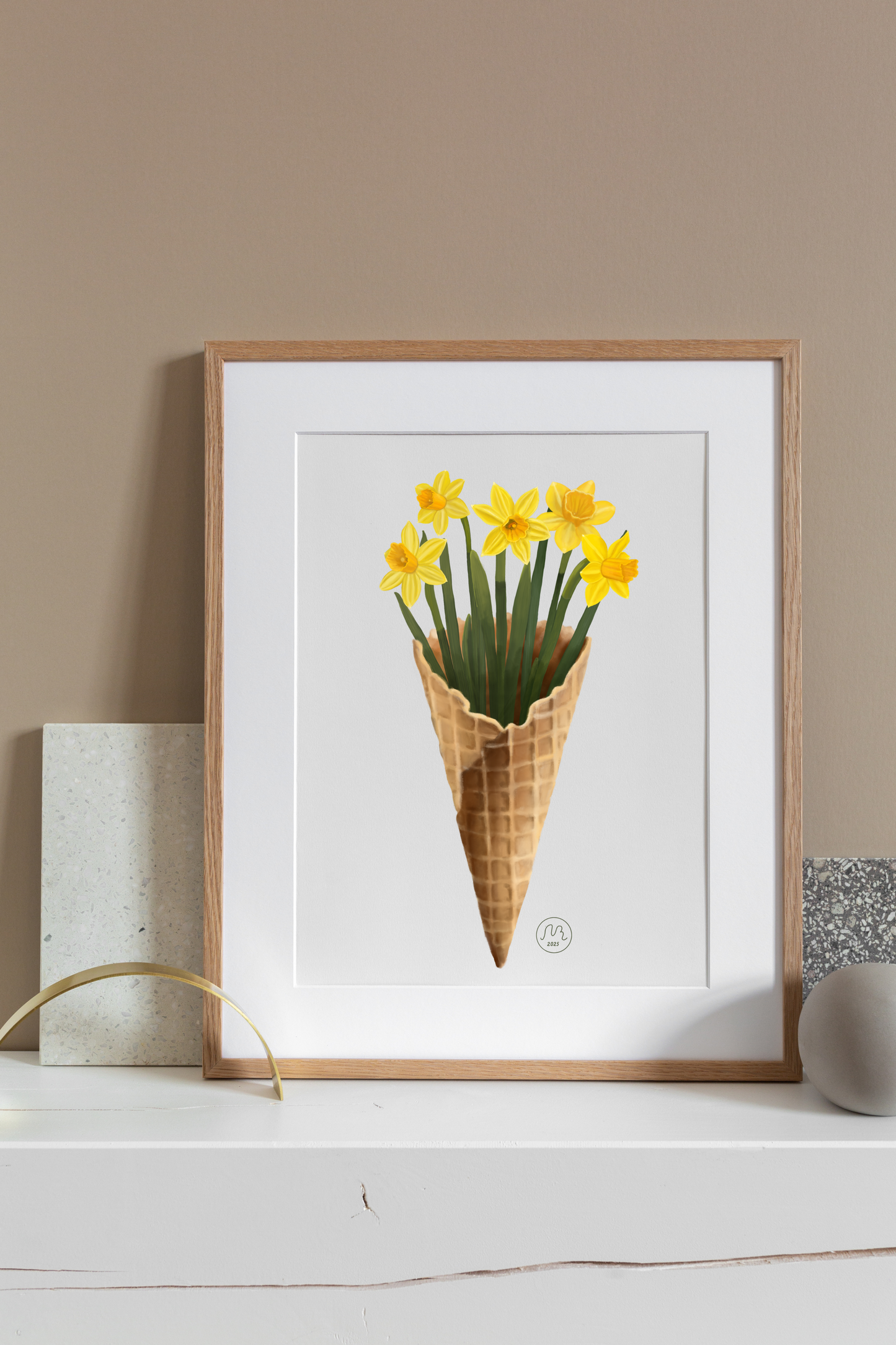 Daffodil Ice Cream Art Print