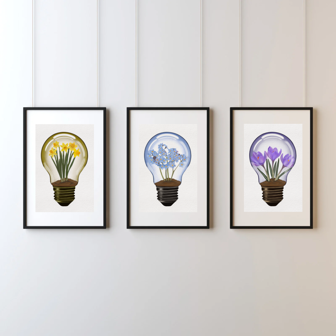 Daffodil Light Bulb Art Print