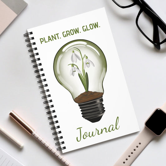 Snowdrop Lightbulb Spiral Journal