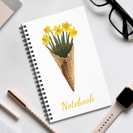 Daffodil Ice Cream Spiral Journal