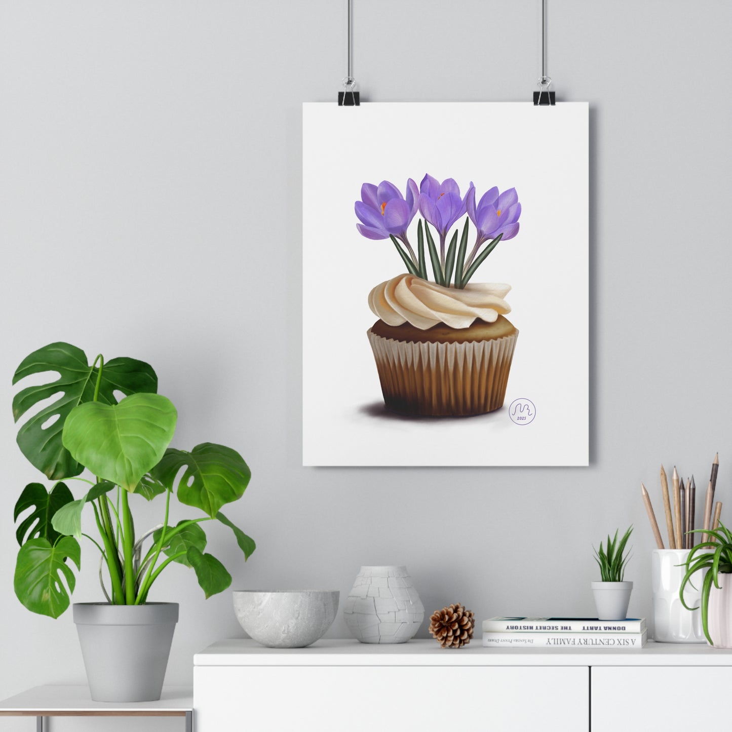 Crocus Cupcake Art Print