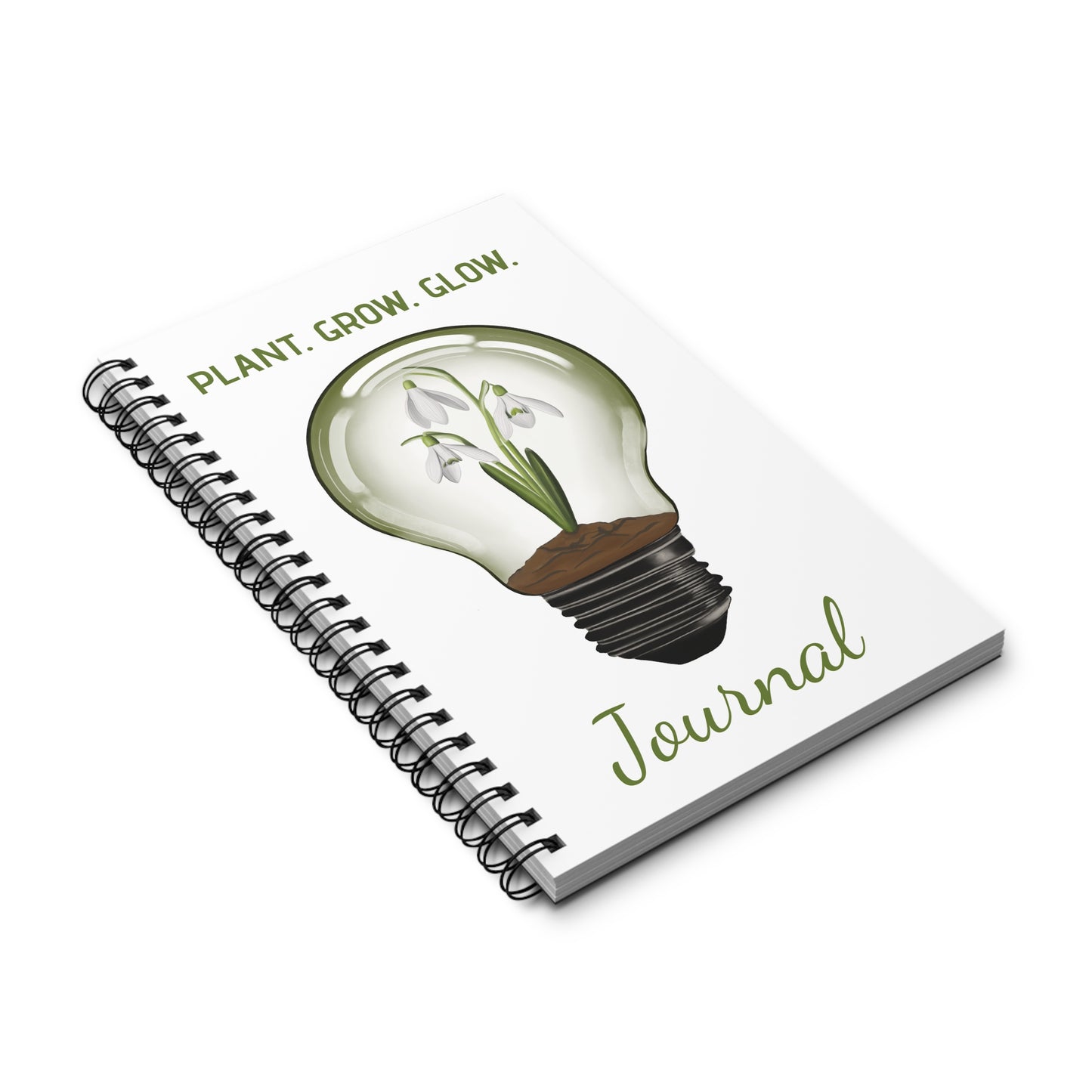 Snowdrop Lightbulb Spiral Journal