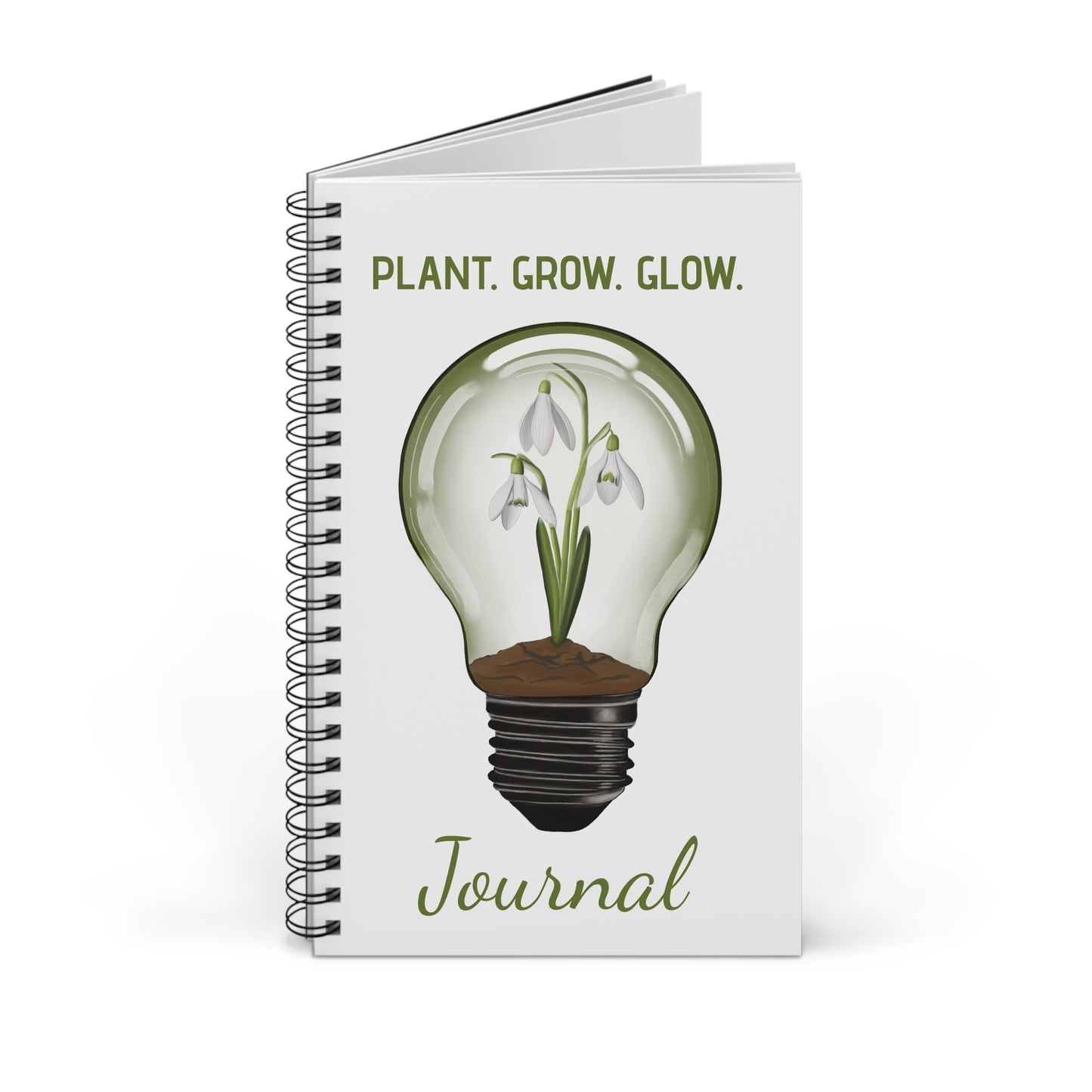 Snowdrop Lightbulb Spiral Journal