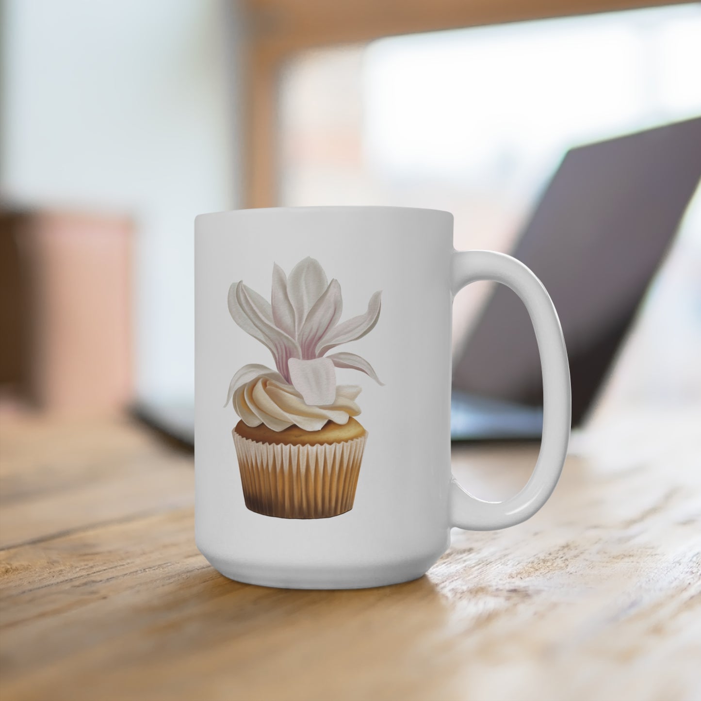 Magnolia Cupcake Ceramic Mug