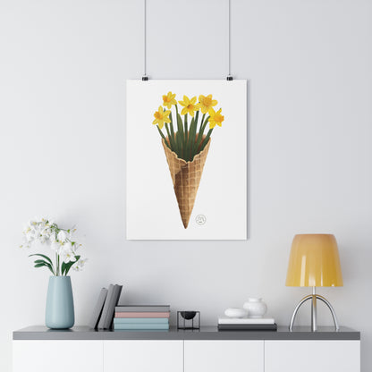 Daffodil Ice Cream Art Print