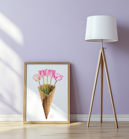 Tulip Ice Cream Art Print