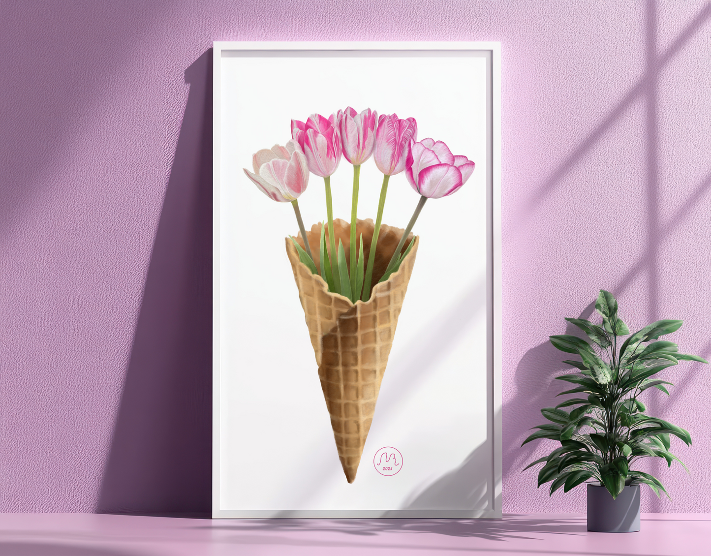 Tulip Ice Cream Art Print