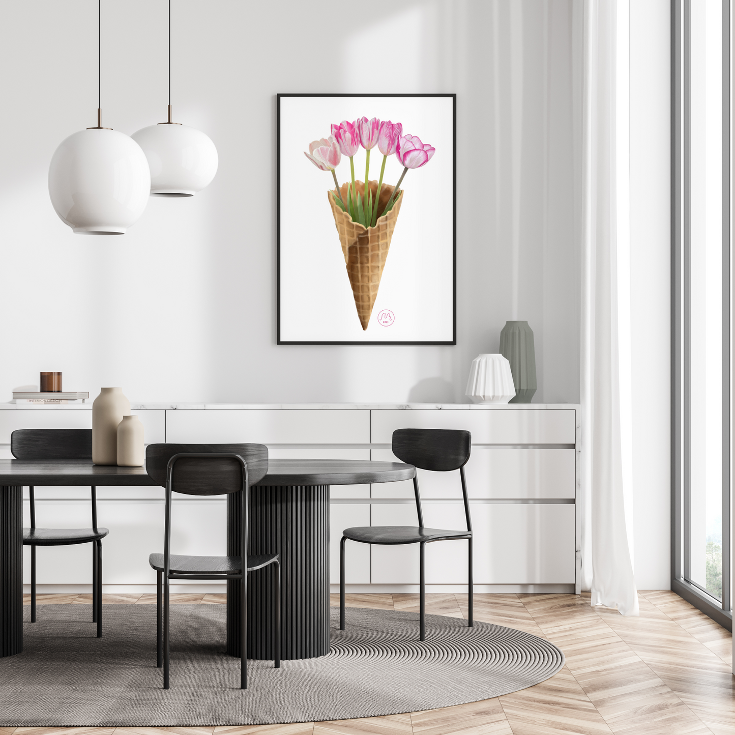 Tulip Ice Cream Art Print