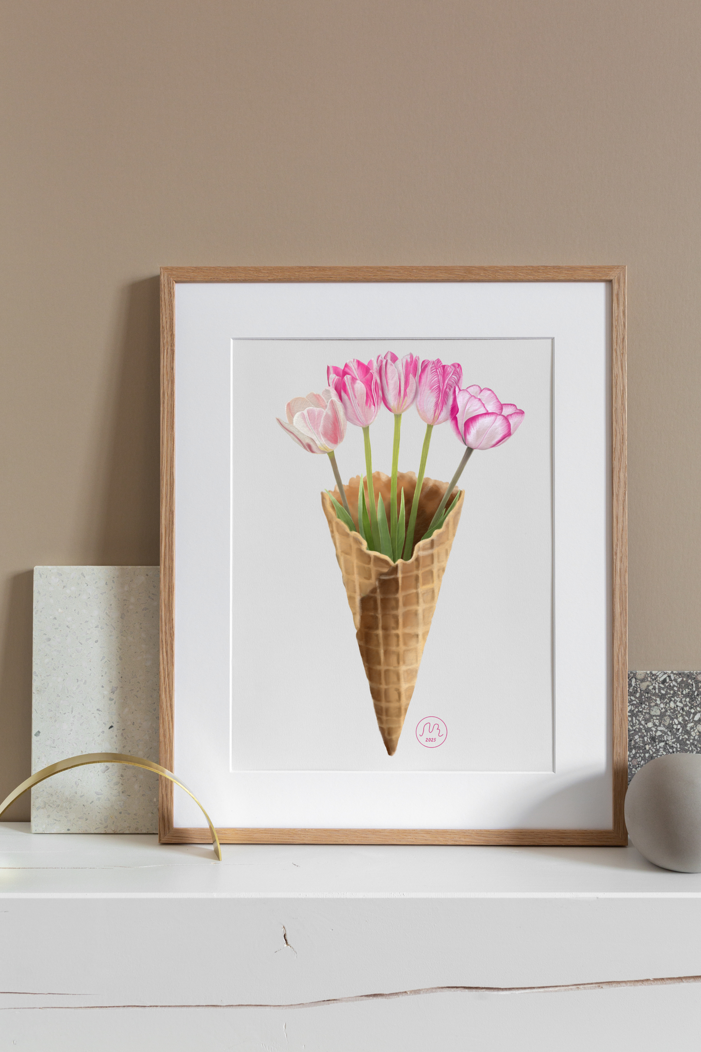 Tulip Ice Cream Art Print