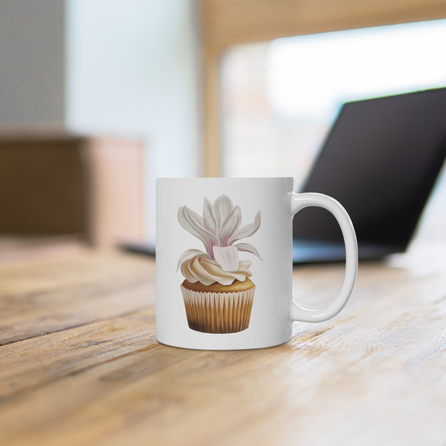 Magnolia Cupcake Ceramic Mug