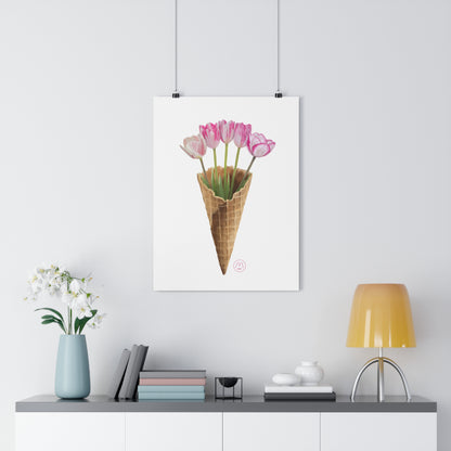 Tulip Ice Cream Art Print