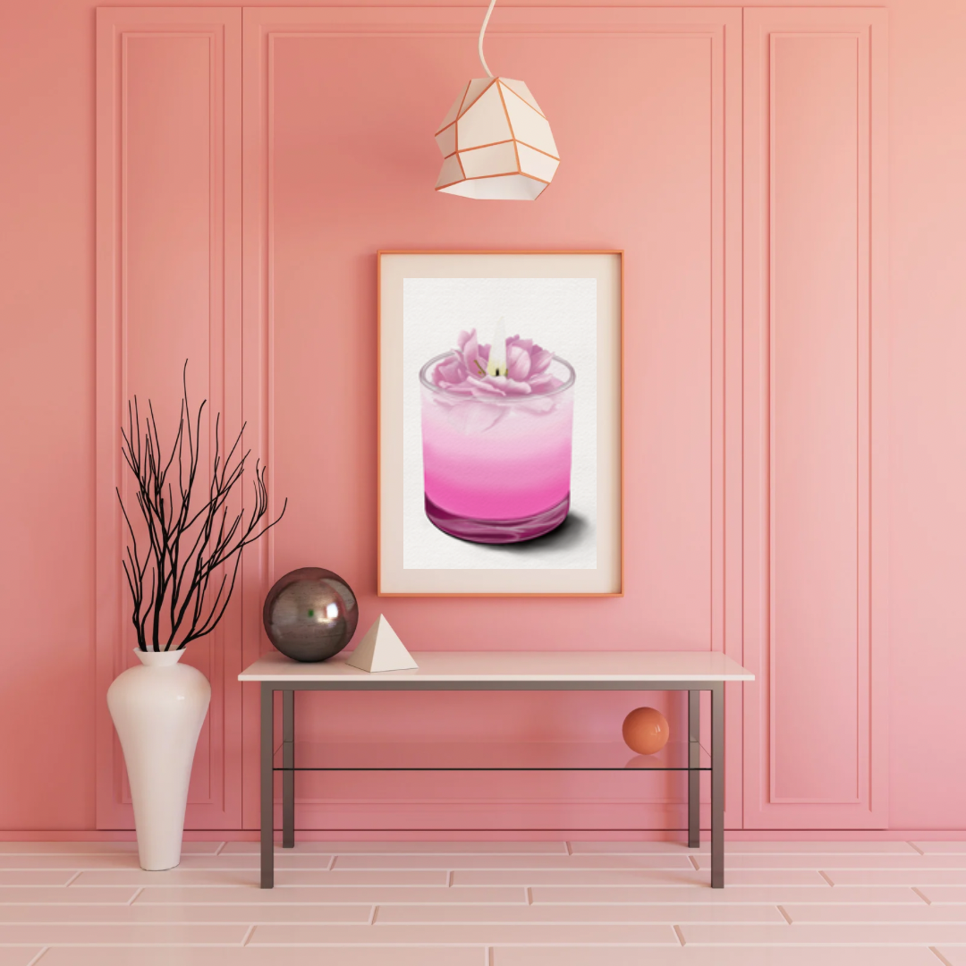 Cherry Blossom Candle Art Print