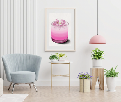 Cherry Blossom Candle Art Print