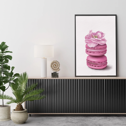 Cherry Blossom Macarons Art Print