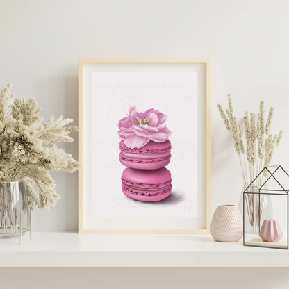 Cherry Blossom Macarons Art Print