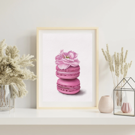 Cherry Blossom Macarons Art Print