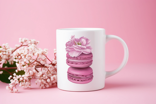 Cherry Blossom Macarons Ceramic Mug