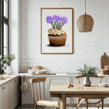 Crocus Cupcake Art Print