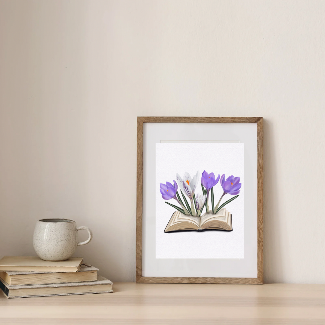 Crocus Book Art Print