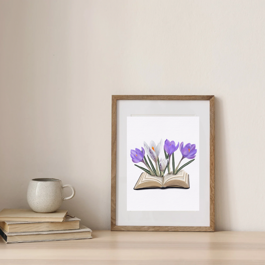 Crocus Book Art Print