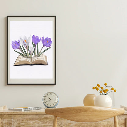 Crocus Book Art Print