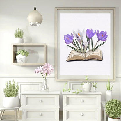 Crocus Book Art Print