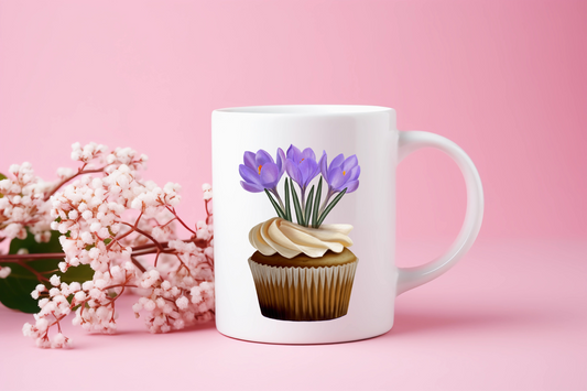 Crocus Cupcake Ceramic Mug