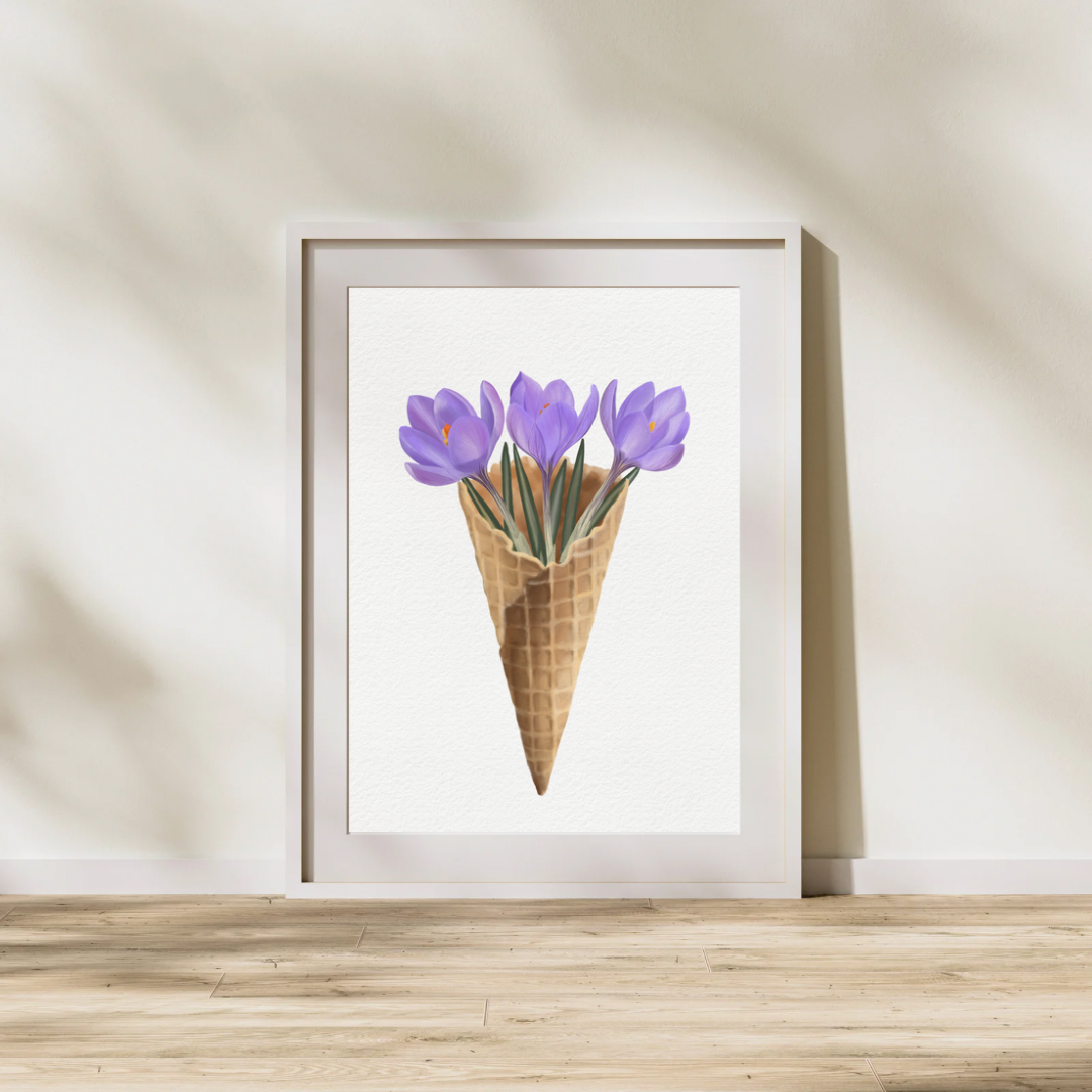 Crocus Ice Cream Art Print