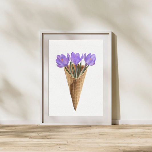 Crocus Ice Cream Art Print