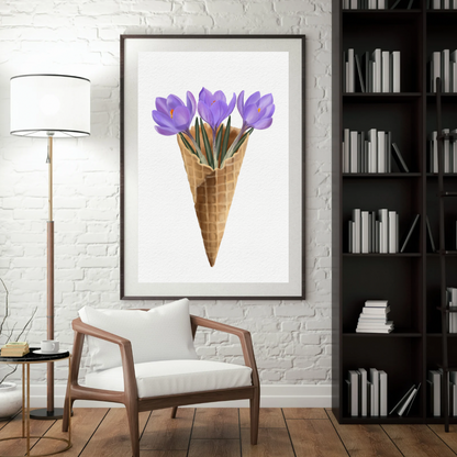 Crocus Ice Cream Art Print