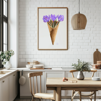 Crocus Ice Cream Art Print